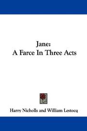 Cover of Jane by Nicholls, Harry