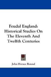 Cover of Feudal England by John Horace Round