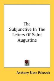 Front cover of The Subjunctive In The Letters Of Saint Augustine by Anthony Blase Paluszak