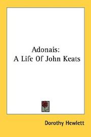 Front cover of Adonais by Dorothy Hewlett