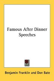 Cover of Famous After Dinner Speeches by Unknown