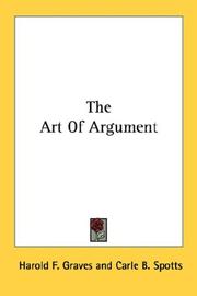 Cover of The Art Of Argument by Harold F. Graves