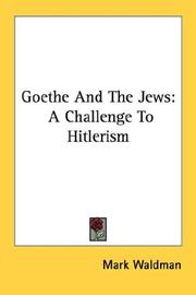Cover of Goethe and the Jews by Mark Waldman
