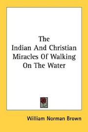 Front cover of The Indian And Christian Miracles Of Walking On The Water by W. Norman Brown