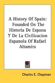 Front cover of A history of Spain by Charles Edward Chapman
