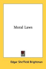 Front cover of Moral laws by Edgar Sheffield Brightman