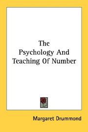 Cover of The psychology and teaching of number by Margaret Drummond