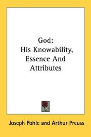 Cover of God by Joseph Pohle