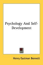 Front cover of Psychology And Self-Development by Henry Eastman Bennett