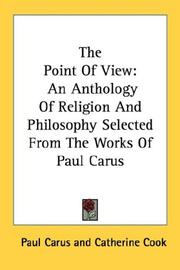 Front cover of The point of view by Paul Carus