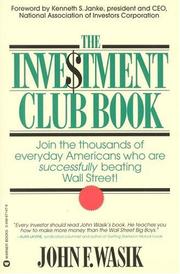 Cover of The inve$tment club book by John F. Wasik