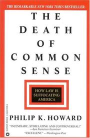 Front cover of The death of common sense by Philip K. Howard