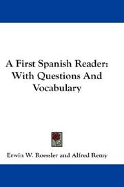 Cover of A First Spanish Reader by Erwin W. Roessler
