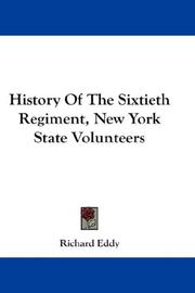 Cover of History of the Sixtieth Regiment New York State Volunteers by Richard Eddy