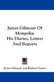 Front cover of James Gilmour of Mongolia by James Gilmour
