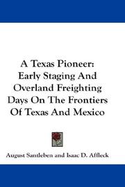 Cover of A Texas pioneer by August Santleben