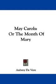 Front cover of May carols by Aubrey De Vere
