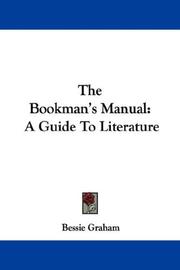 Cover of The bookman's manual by Bessie Graham