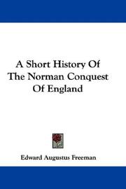 Front cover of A short history of the Norman conquest of England by Edward Augustus Freeman