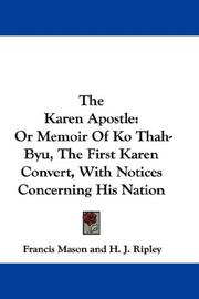 Front cover of The Karen apostle by Francis Mason