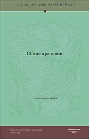 Front cover of Christian patriotism by Thomas Nelson Haskell