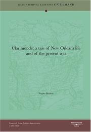 Cover of Clarimonde by Napier Bartlett