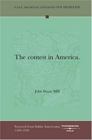 Cover of The contest in America by John Stuart Mill