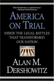 Front cover of America on Trial by Alan M. Dershowitz