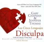 Cover of Los Cinco Lenguajes do la Disculpa/ The Five Languages of Apology by Gary Chapman