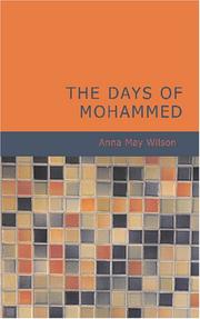 Front cover of The Days of Mohammed by Anna May Wilson