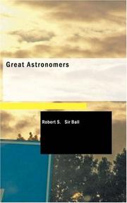 Front cover of Great astronomers by Sir Robert Stawell Ball