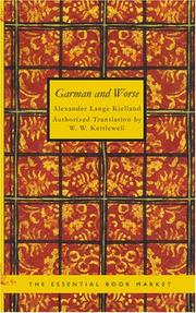 Cover of Garman and Worse by Alexander Lange Kielland
