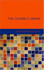 Cover of The Colonel's Dream by Charles Waddell Chesnutt
