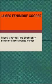 Front cover of James Fenimore Cooper by Thomas Raynesford Lounsbury