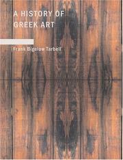Front cover of A History of Greek Art by Frank Bigelow Tarbell