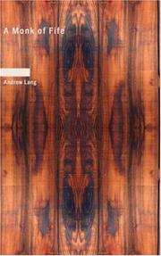 Front cover of A Monk of Fife by Andrew Lang