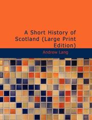 Front cover of A Short History of Scotland by Andrew Lang