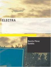 Cover of Electra by Benito Pérez Galdós