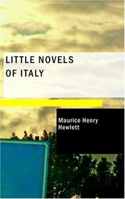 Cover of Little novels of Italy by Maurice Henry Hewlett