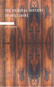 Front cover of The Natural History of Wiltshire by John Aubrey