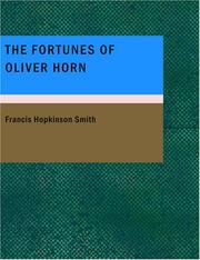 Front cover of The fortunes of Oliver Horn by Francis Hopkinson Smith