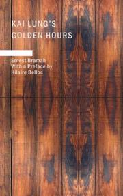 Cover of Kai Lung's Golden Hours by Ernest Bramah