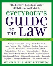 Front cover of Everybody's guide to the law by Melvin M. Belli