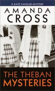 Front cover of The Theban mysteries by Amanda Cross