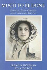 Cover of Much to be done by Frances Hoffman