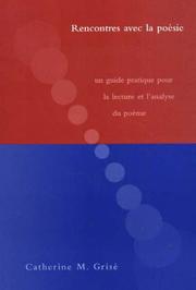 Front cover of Rencontres Avec La Poesie by Catherine M Grise