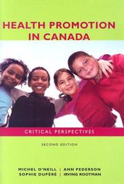 Front cover of Health promotion in Canada by Michael O'Neill