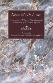 Cover of Aristotle's De anima by Aristotle