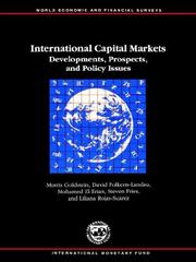 Front cover of International Capital Markets by Morris Goldstein