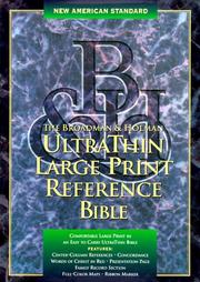 Front cover of Bib New American Standard Large Print Ultrathin Reference Bible Black      Bonded Leather by Unknown